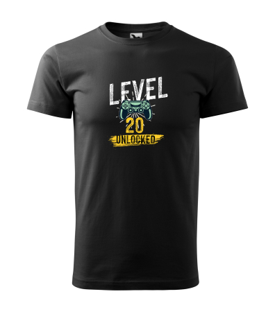 Tricouri cadou 20 ani - Tricou personalizat 20 ani, Level Unlocked