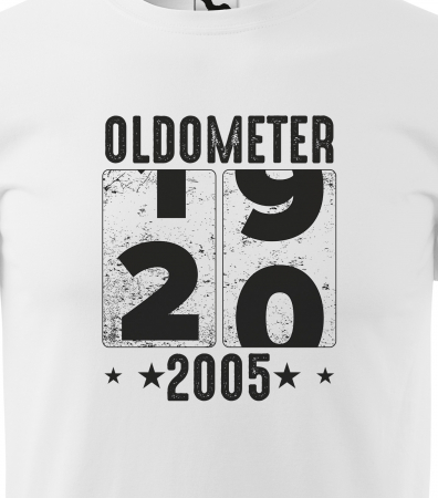 Tricou personalizat 20 ani, Oldometer [1]