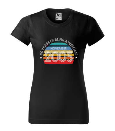Tricouri cadou 20 ani - Tricou personalizat 20 ani, Years of being AWESOME