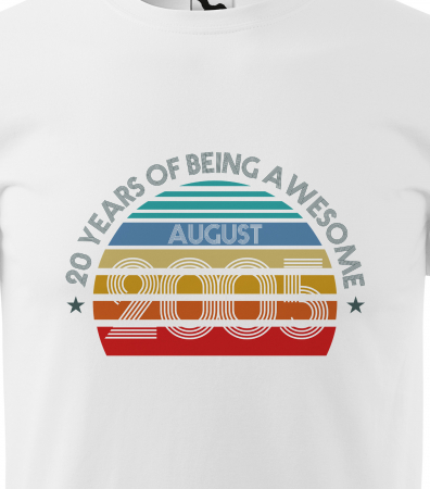 Tricou personalizat 20 ani, Years of being AWESOME [1]