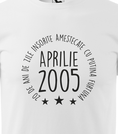 Tricou personalizat 20 ani, Zile INSORITE amestecate cu FURTUNA [1]