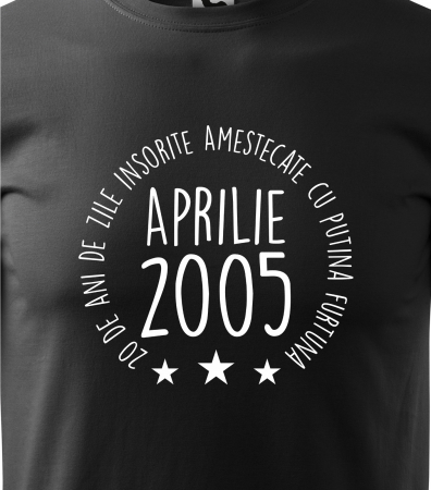 Tricou personalizat 20 ani, Zile INSORITE amestecate cu FURTUNA [1]