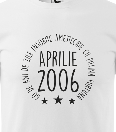 Tricou personalizat 20 ani, Zile INSORITE amestecate cu FURTUNA [1]