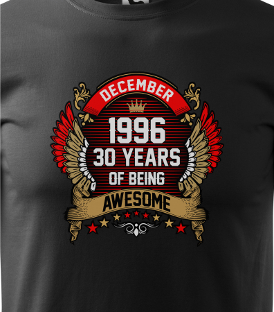 Tricou personalizat 30 ani, AWESOME years crown [1]