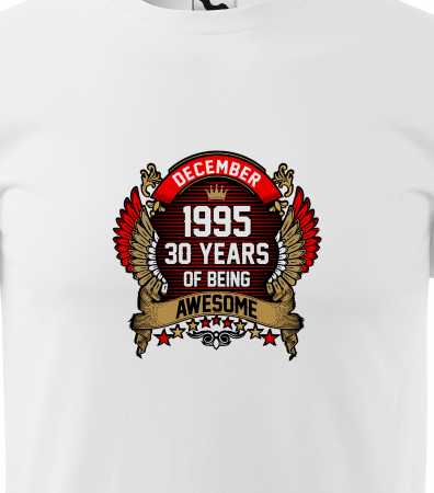 Tricou personalizat 30 ani, AWESOME years crown [1]