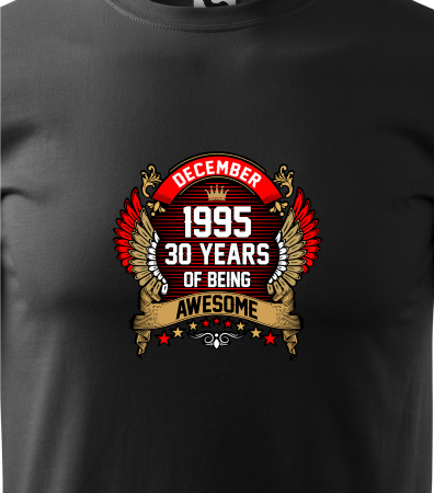 Tricou personalizat 30 ani, AWESOME years crown [1]