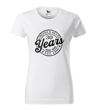 Tricouri aniversare - Tricou personalizat 30 ani, Cheers and beers