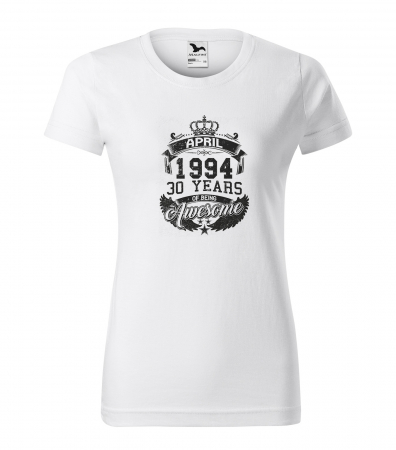 Tricouri cadou 30 ani - Tricou personalizat 30 ani, Crown years of being AWESOME