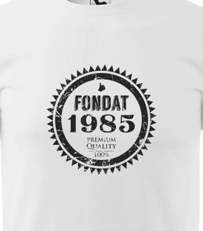 Tricou personalizat 40 ani, Fondat In [1]