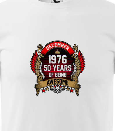 Tricou personalizat 50 ani, AWESOME years crown [1]