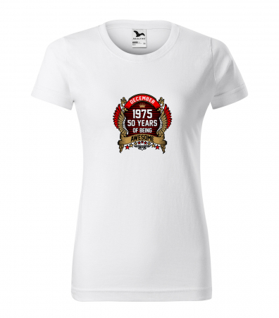 Tricouri cadou 50 ani - Tricou personalizat 50 ani, AWESOME years crown