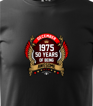 Tricou personalizat 50 ani, AWESOME years crown [1]
