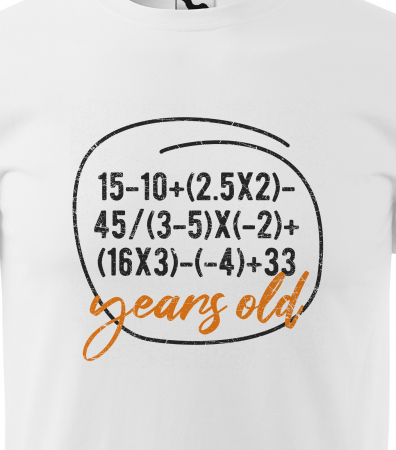 Tricou personalizat 50 ani, Impossible MATH equation [1]