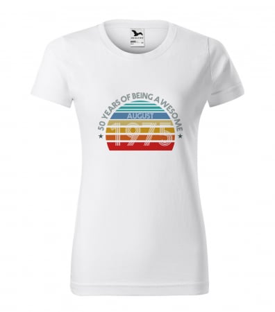 Tricouri cadou 50 ani - Tricou personalizat 50 ani, Years of being AWESOME