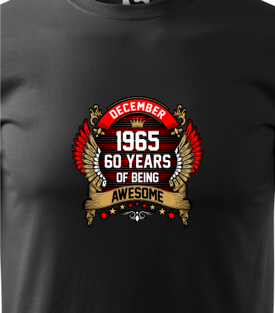 Tricou personalizat 60 ani, AWESOME years crown [1]