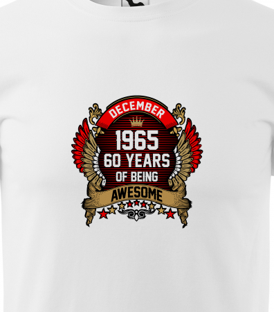 Tricou personalizat 60 ani, AWESOME years crown [1]