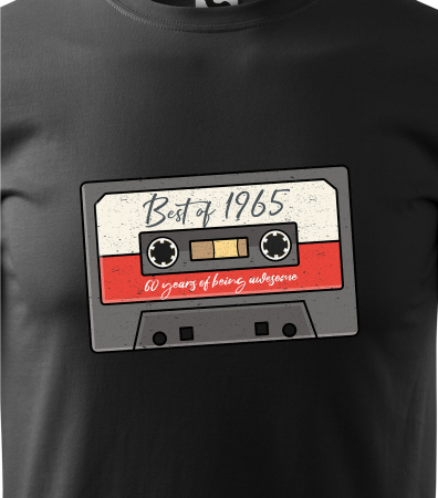 Tricou personalizat 60 ani, BEST of vintage casette [1]