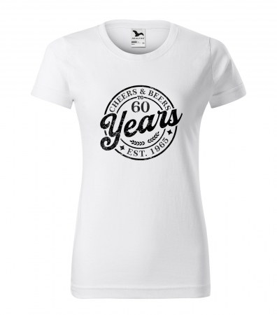 Tricouri cadou 60 ani - Tricou personalizat 60 ani, Cheers and beers