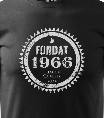 Tricou personalizat 60 ani, Fondat In [1]