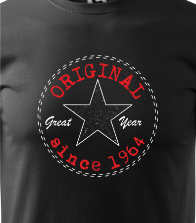 Tricou personalizat 60 ani, Great Year, Original Since [1]