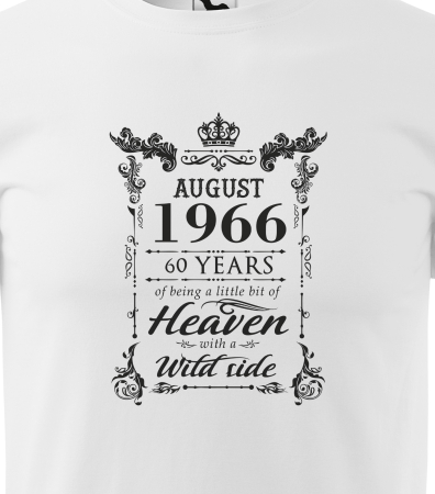 Tricou personalizat 60 ani, Im HEAVEN with a WILD side [1]