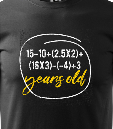 Tricou personalizat 60 ani, Impossible MATH equation [1]