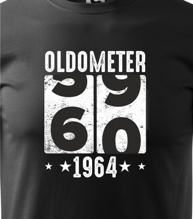 Tricou personalizat 60 ani, Oldometer [1]