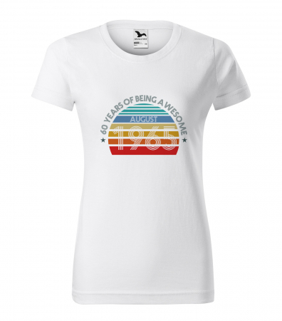 Tricouri cadou 60 ani - Tricou personalizat 60 ani, Years of being AWESOME
