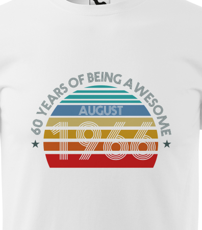 Tricou personalizat 60 ani, Years of being AWESOME [1]