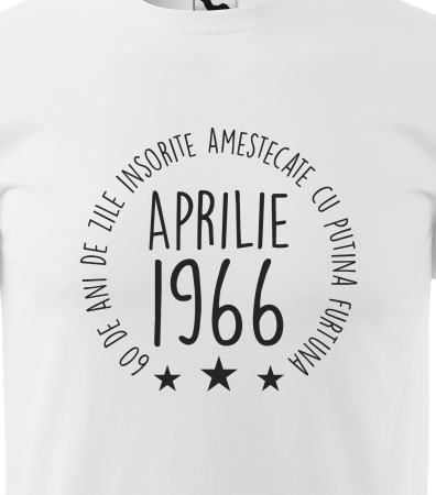 Tricou personalizat 60 ani, Zile INSORITE amestecate cu FURTUNA [1]