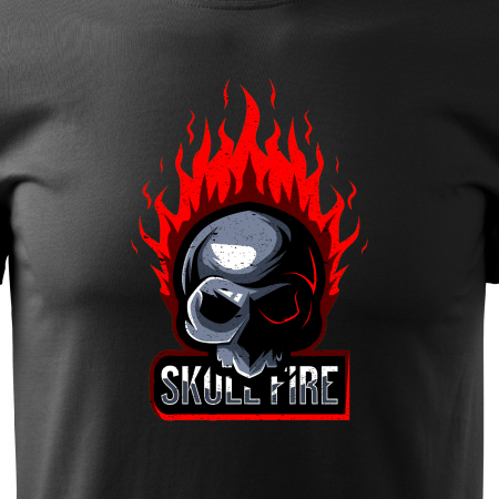 Tricou personalizat pentru cei pasionati de gaming, cadoul perfect, Fire Skull [1]
