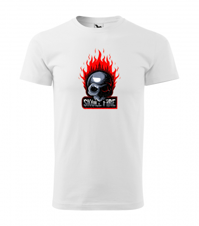 Tricouri gameri - Tricou personalizat pentru cei pasionati de gaming, cadoul perfect, Fire Skull