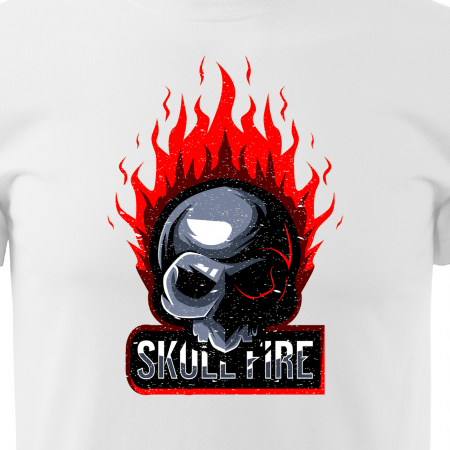 Tricou personalizat pentru cei pasionati de gaming, cadoul perfect, Fire Skull [1]