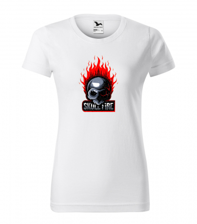 Tricouri gameri - Tricou personalizat pentru cei pasionati de gaming, cadoul perfect, Fire Skull