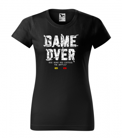 Tricouri gameri - Tricou personalizat pentru cei pasionati de gaming, cadoul perfect, Game Over - Rise Again