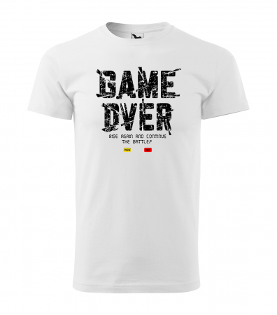 Tricouri gameri - Tricou personalizat pentru cei pasionati de gaming, cadoul perfect, Game Over - Rise Again