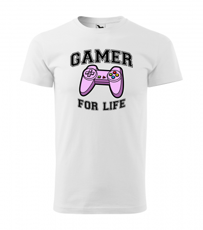 Tricouri gameri - Tricou personalizat pentru cei pasionati de gaming, cadoul perfect, Gamer For Life