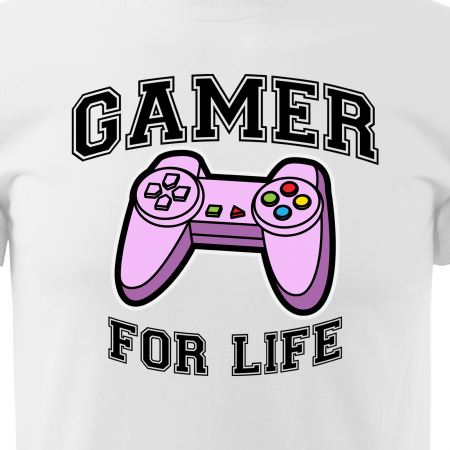 Tricou personalizat pentru cei pasionati de gaming, cadoul perfect, Gamer For Life [1]