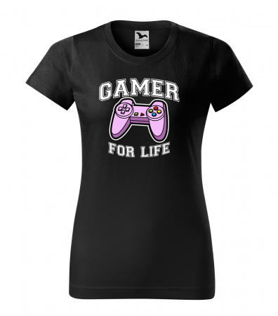 Tricouri gameri - Tricou personalizat pentru cei pasionati de gaming, cadoul perfect, Gamer For Life