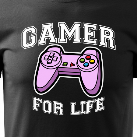 Tricou personalizat pentru cei pasionati de gaming, cadoul perfect, Gamer For Life [1]