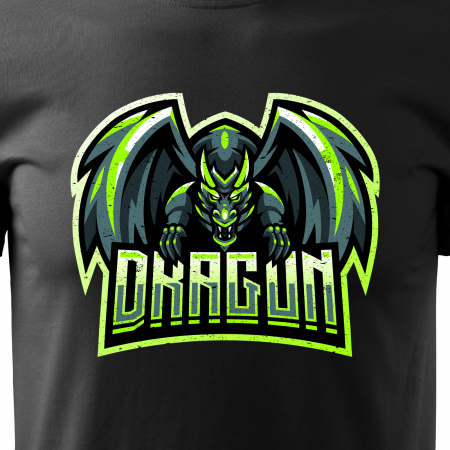 Tricou personalizat pentru cei pasionati de gaming, cadoul perfect, Green Dragon Shield [1]