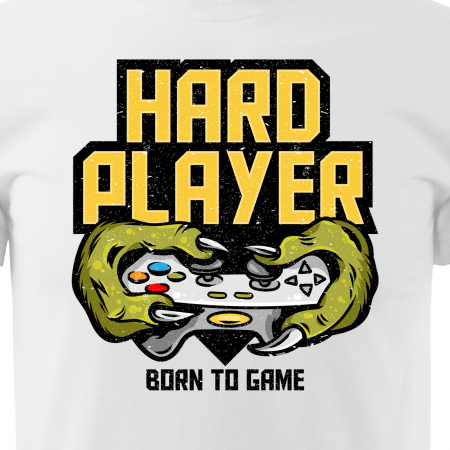 Tricou personalizat pentru cei pasionati de gaming, cadoul perfect, Hard Player - Born to Game [1]