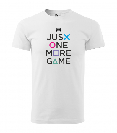Tricouri gameri - Tricou personalizat pentru cei pasionati de gaming, cadoul perfect, Just One More Game