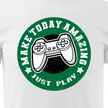 Tricou personalizat pentru cei pasionati de gaming, cadoul perfect, Make Today Amazing - Just Play [1]