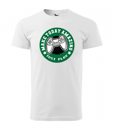Tricouri gameri - Tricou personalizat pentru cei pasionati de gaming, cadoul perfect, Make Today Amazing - Just Play
