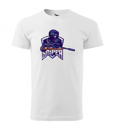 Tricouri gameri - Tricou personalizat pentru cei pasionati de gaming, cadoul perfect, Natural Born Sniper