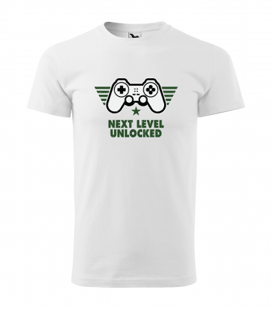 Tricouri gameri - Tricou personalizat pentru cei pasionati de gaming, cadoul perfect, Next Level Unlocked