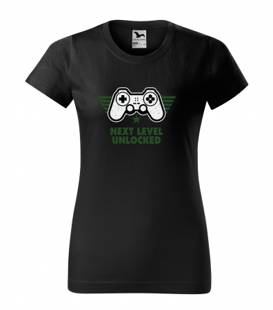 Tricouri gameri - Tricou personalizat pentru cei pasionati de gaming, cadoul perfect, Next Level Unlocked