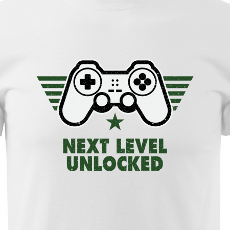 Tricou personalizat pentru cei pasionati de gaming, cadoul perfect, Next Level Unlocked [1]