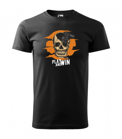 Tricou personalizat pentru cei pasionati de gaming, cadoul perfect, Play and Win Skull [0]